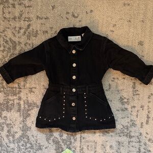 Zara Black toddler Jean dress 18 months